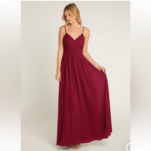 Azazie Shannon Dress Size 6 (A6) Burgundy - Picture 3 of 5